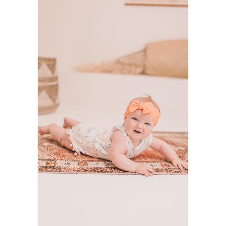 Cantaloupe Nylon Bow Headwrap-Mila & Rose ®