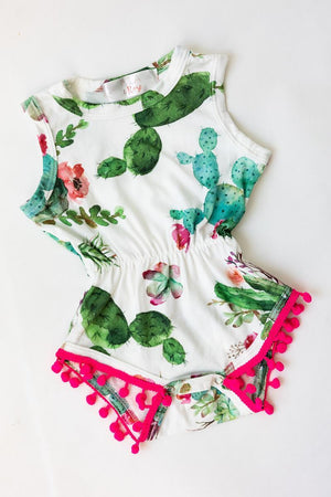 Cute Cactus Pom Pom Romper-Mila & Rose ®