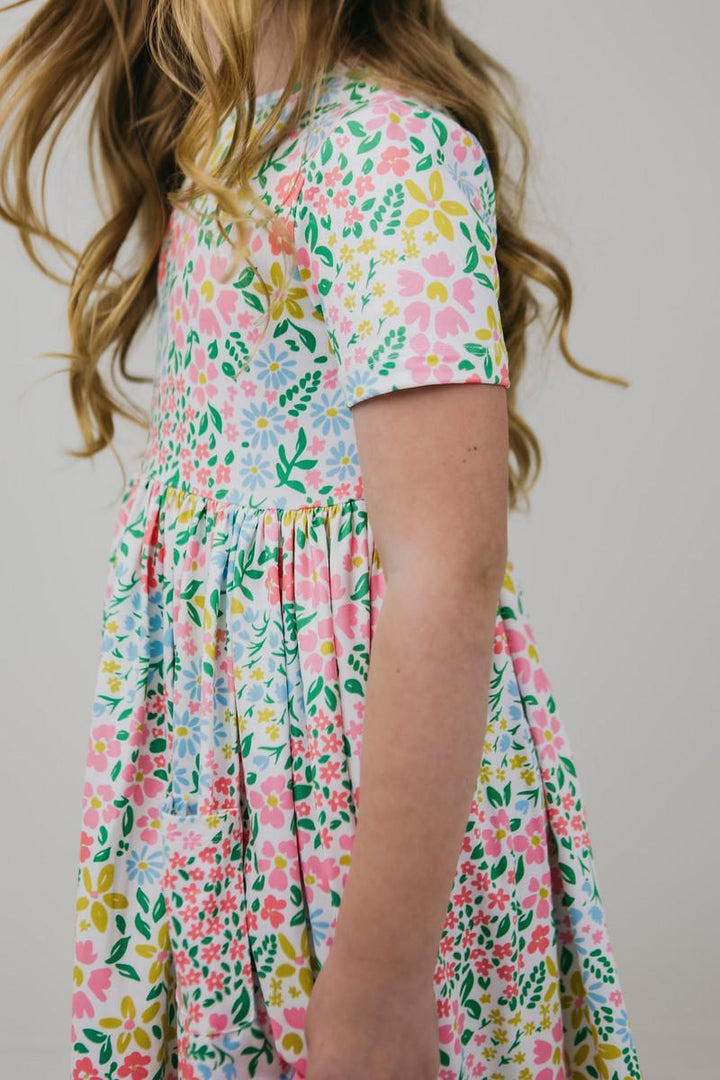 Daffodils S/S Pocket Twirl Dress-Mila & Rose ®