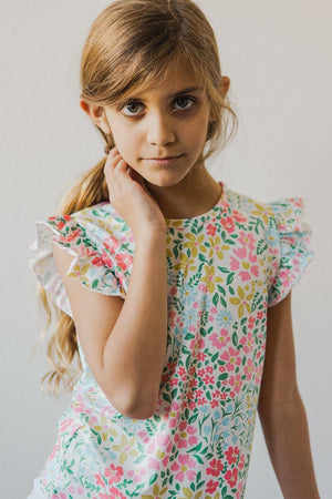 Daffodils S/S Ruffle Tee-Mila & Rose ®