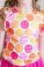 Don't Worry, Be Hippy S/S Ruffle Tee-Mila & Rose ®