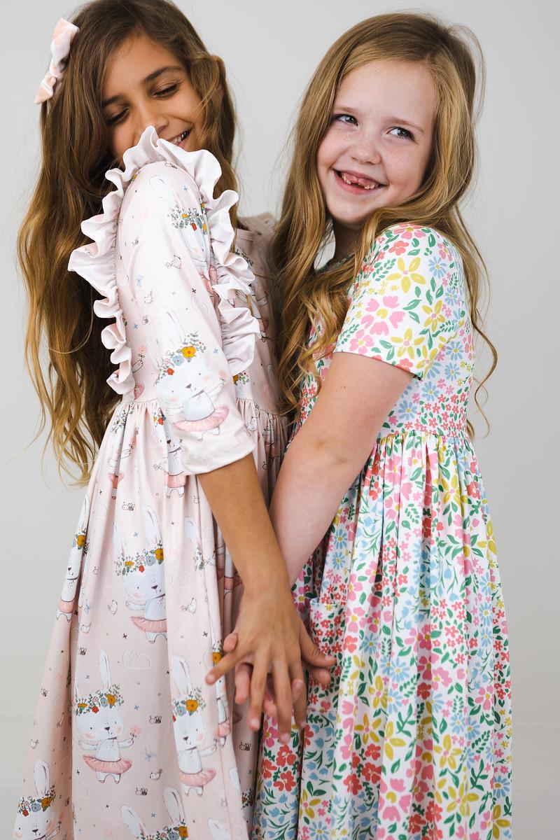 Don't Worry, Be Hoppy Ruffle Twirl Dress-Mila & Rose ®
