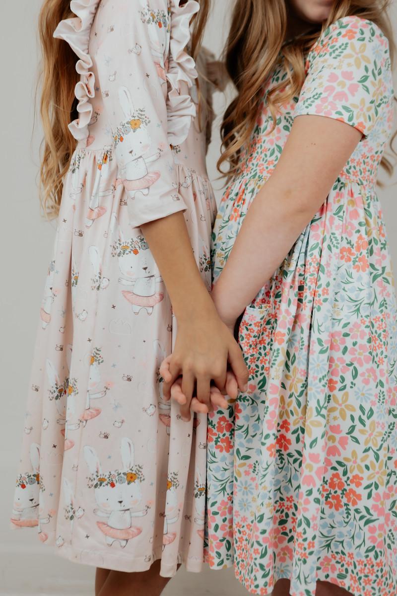 Don't Worry, Be Hoppy Ruffle Twirl Dress-Mila & Rose ®