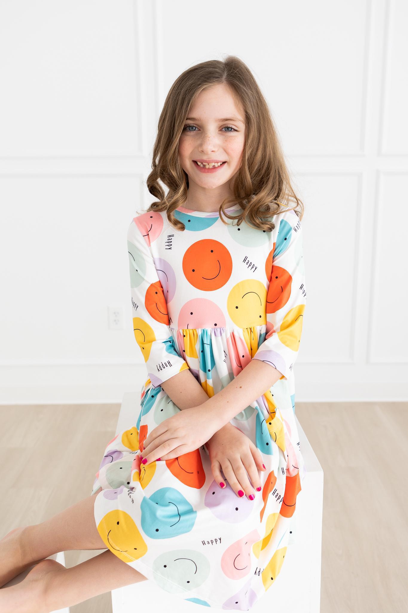 Happy Days 3/4 Pocket Twirl Dress-Mila & Rose ®