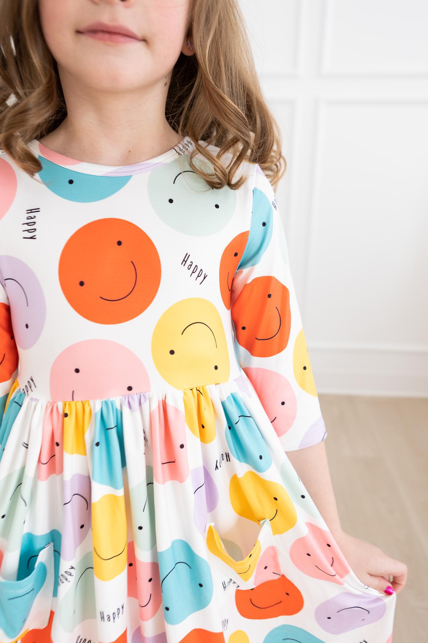 Happy Days 3/4 Pocket Twirl Dress-Mila & Rose ®
