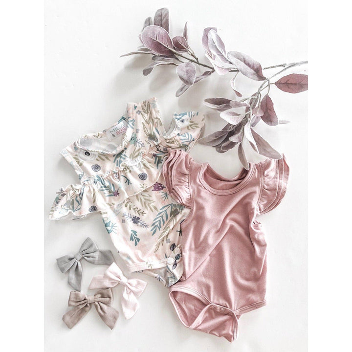 SALE Gray Hand Tied Bow-Mila & Rose ®