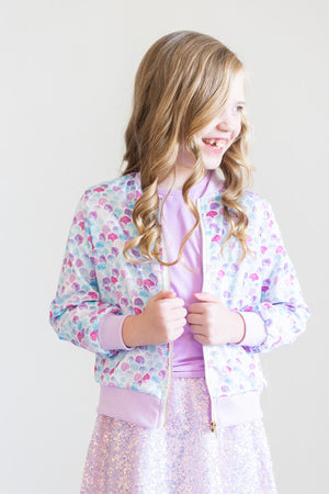 (L) Mermaid Scales Satin Jacket-Mila & Rose ®