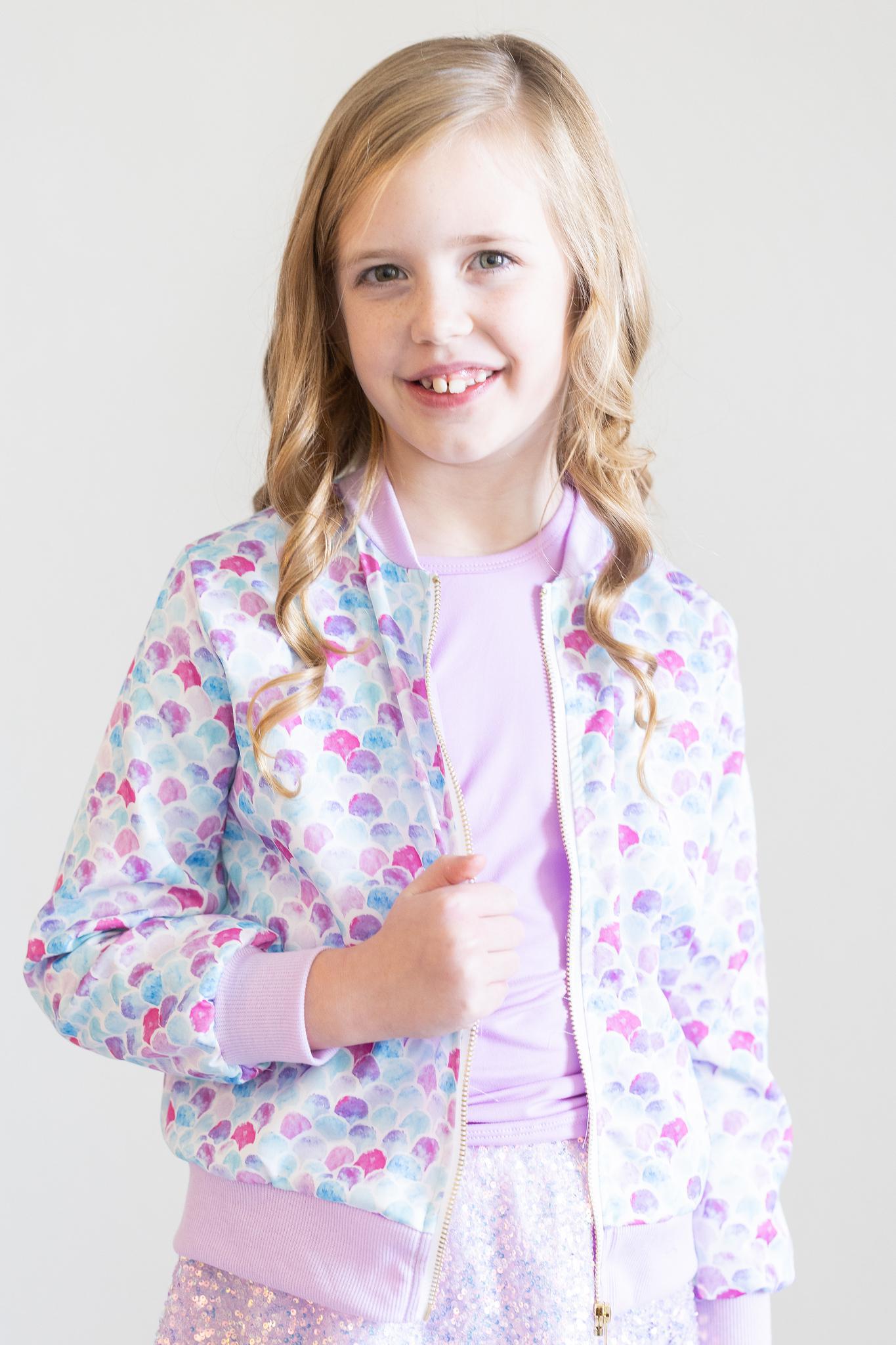 (L) Mermaid Scales Satin Jacket-Mila & Rose ®