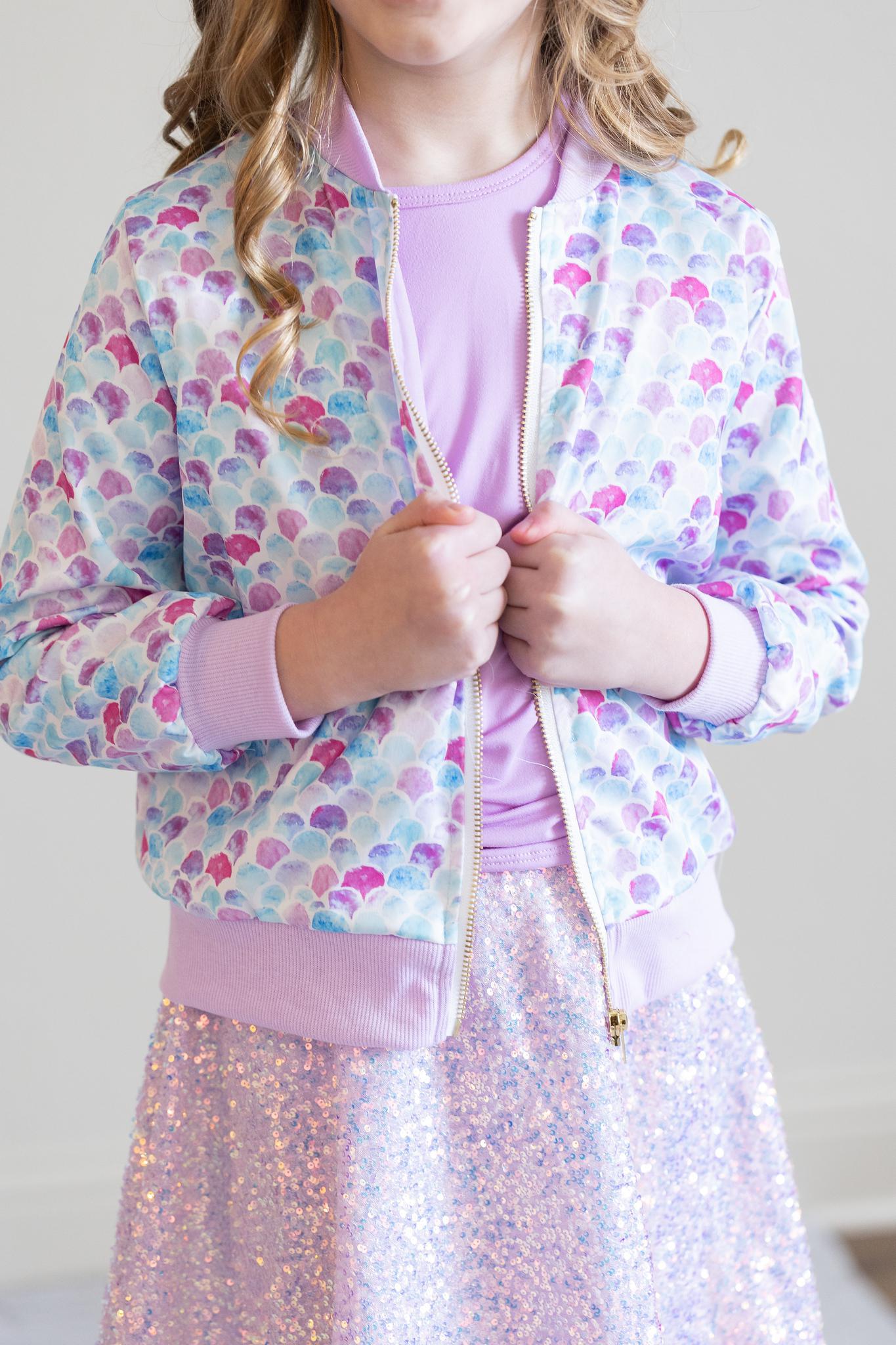 (L) Mermaid Scales Satin Jacket-Mila & Rose ®