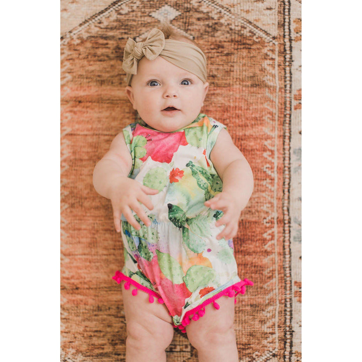 Latte Nylon Bow Headwrap-Mila & Rose ®