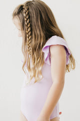 Lavender S/S Flutter Sleeve Leotard-Mila & Rose ®
