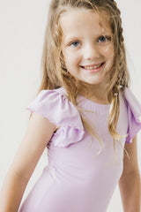 Lavender S/S Flutter Sleeve Leotard-Mila & Rose ®