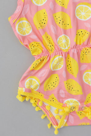 Lemon Squeezy Pom Pom Romper-Mila & Rose ®