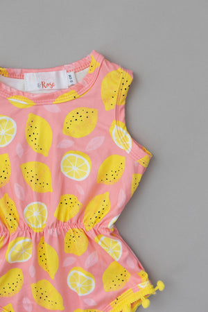 Lemon Squeezy Pom Pom Romper-Mila & Rose ®