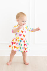 Lotta Love 3/4 Sleeve Twirl Bodysuit-Mila & Rose ®