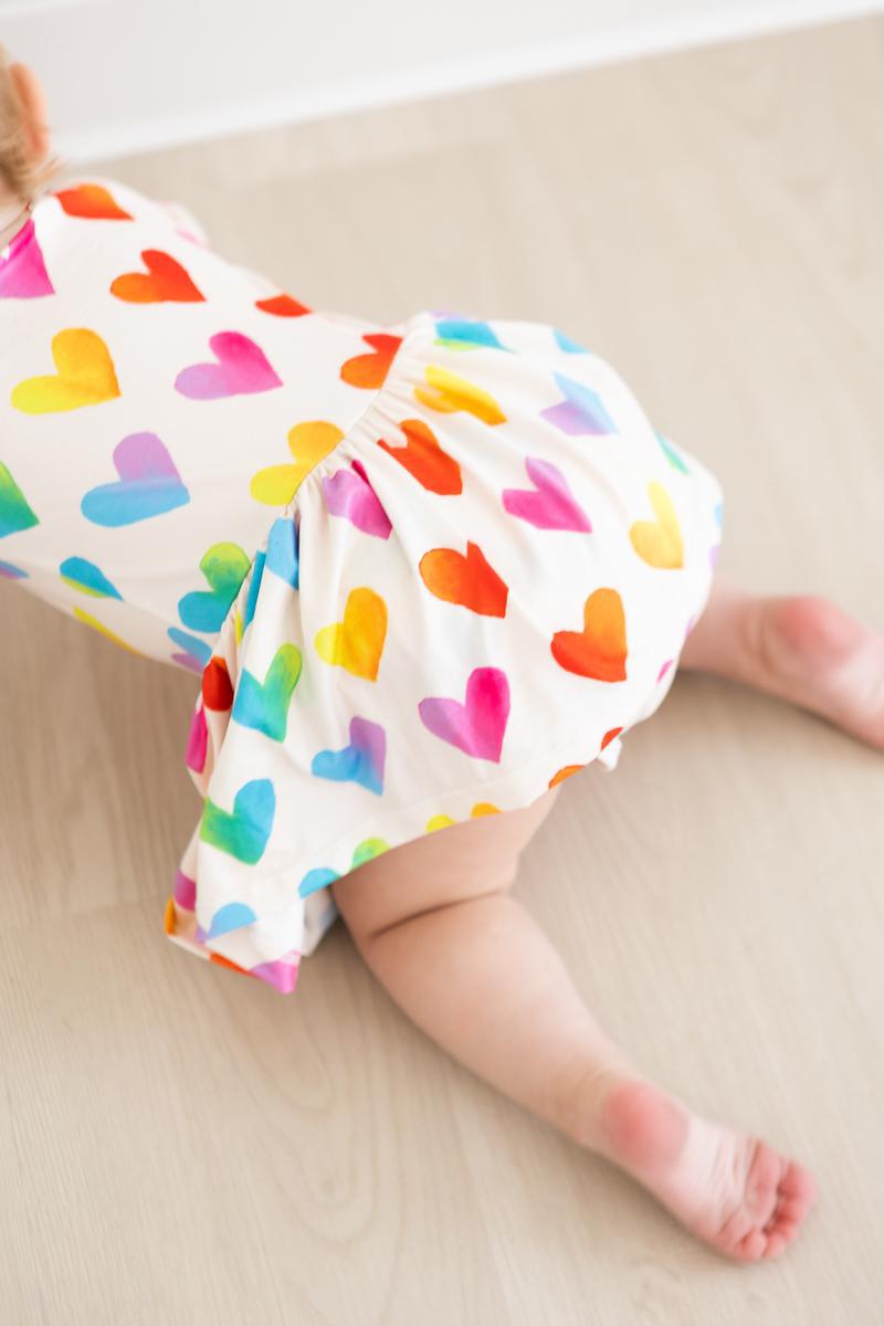 Lotta Love 3/4 Sleeve Twirl Bodysuit-Mila & Rose ®