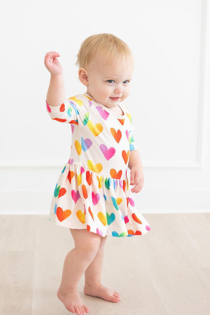 Lotta Love 3/4 Sleeve Twirl Bodysuit-Mila & Rose ®