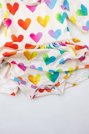 Lotta Love 3/4 Sleeve Twirl Bodysuit-Mila & Rose ®