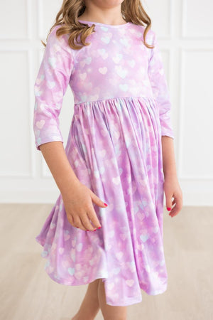 Love Story 3/4 Sleeve Pocket Twirl Dress-Mila & Rose ®