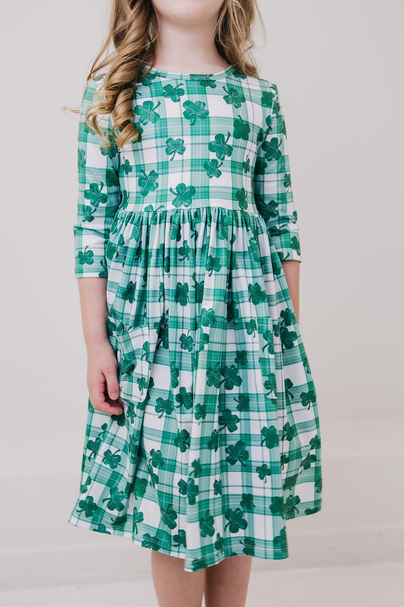 SALE Lucky One 3/4 Sleeve Pocket Twirl Dress-Mila & Rose ®