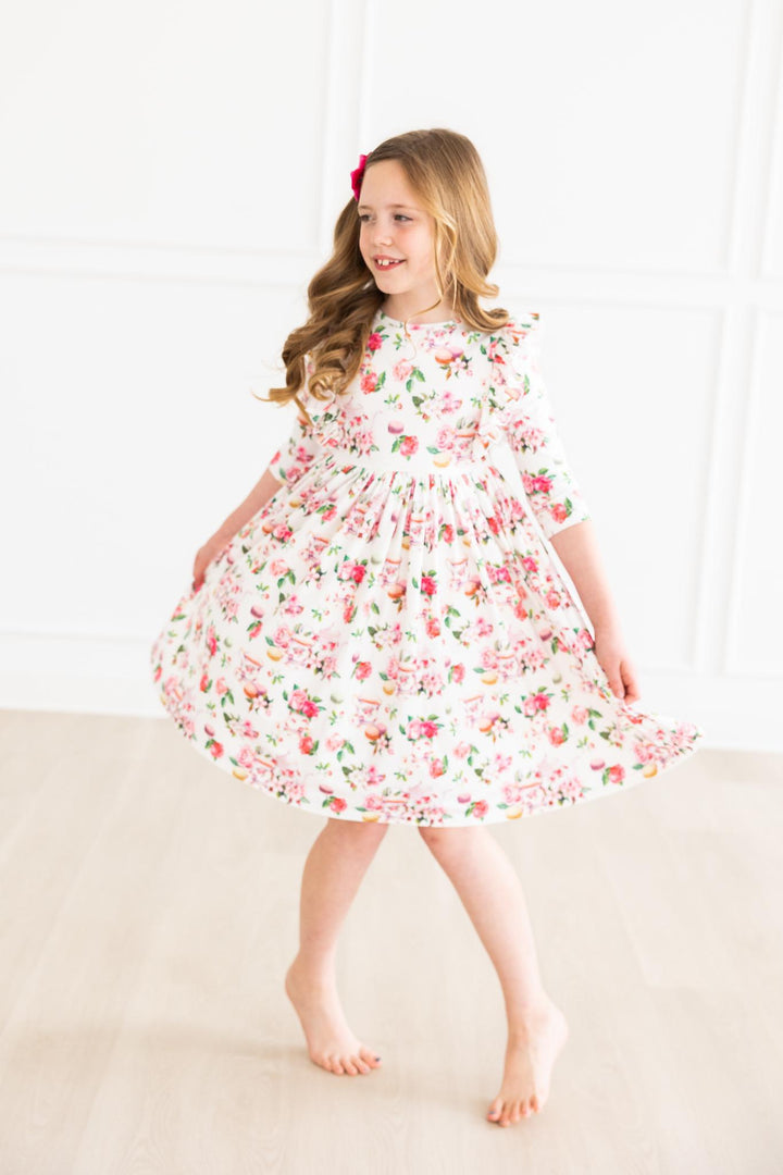 SALE Macarons & Tea Ruffle Twirl Dress-Mila & Rose ®