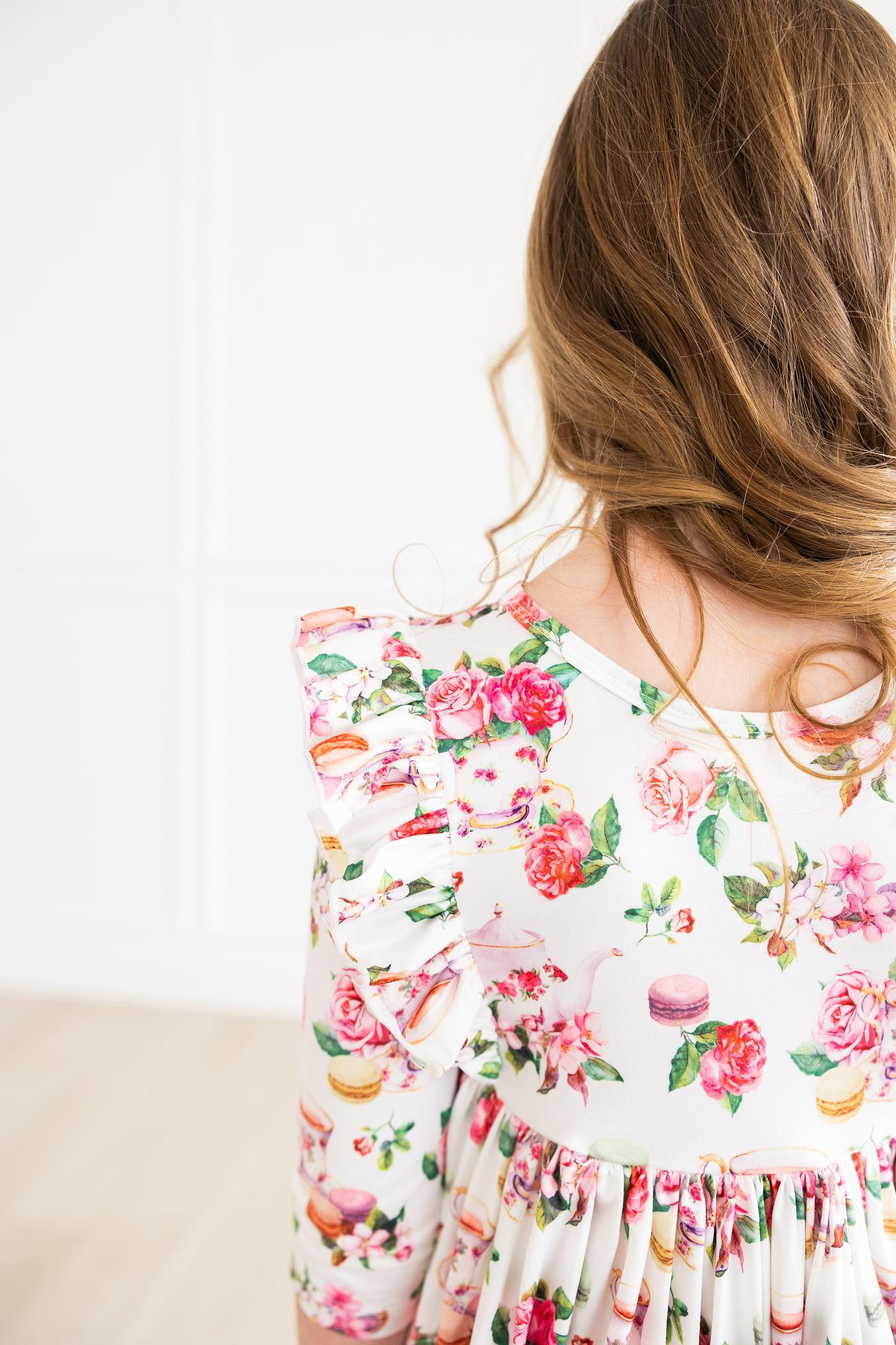 Macarons & Tea Ruffle Twirl Dress-Mila & Rose ®