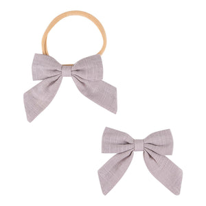 SALE Gray Hand Tied Bow-Mila & Rose ®