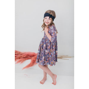 Navy Cable Knit Nylon Headwrap-Mila & Rose ®