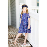 Navy Cable Knit Nylon Headwrap-Mila & Rose ®