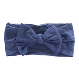 Navy Nylon Bow Headwrap-Mila & Rose ®