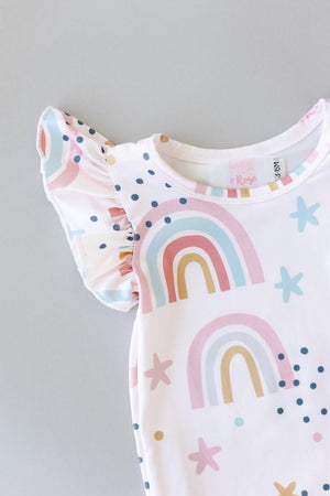 Over the Rainbow S/S Flutter Bodysuit-Mila & Rose ®