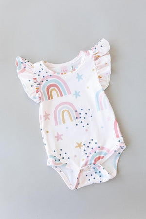 Over the Rainbow S/S Flutter Bodysuit-Mila & Rose ®