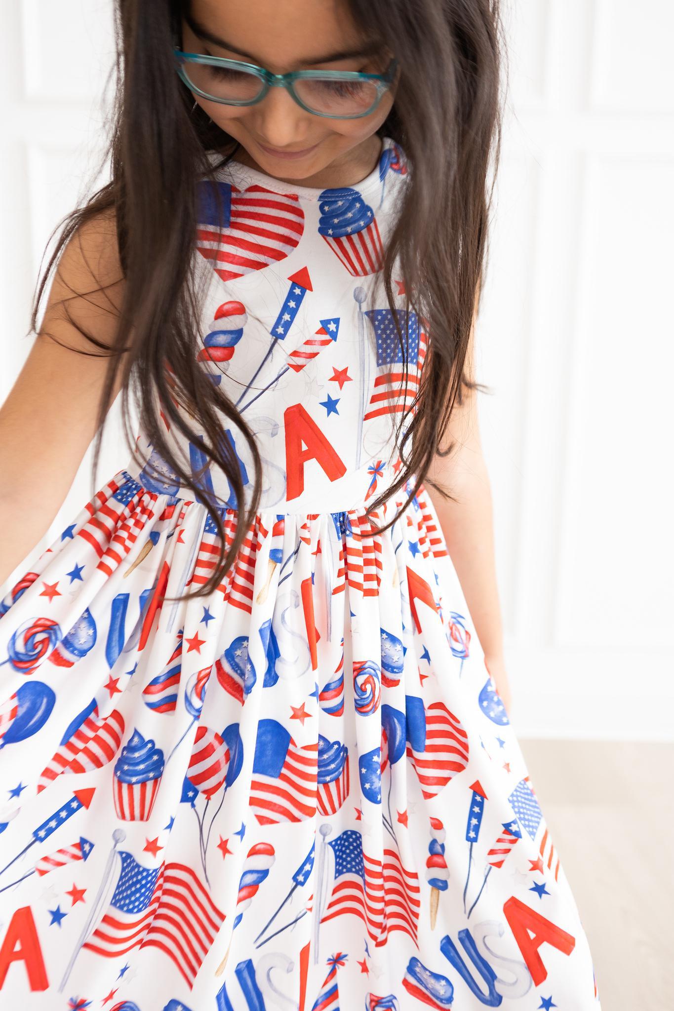 Party in the USA Tank Twirl Dress-Mila & Rose ®