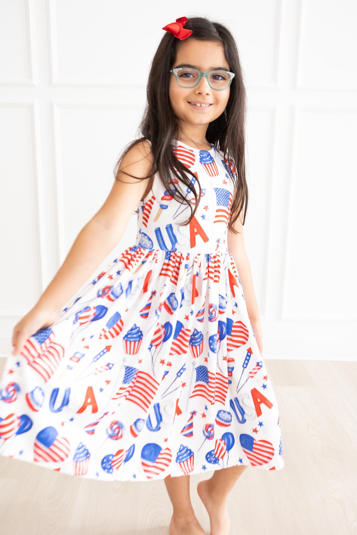 Party in the USA Tank Twirl Dress-Mila & Rose ®
