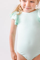 SALE Pastel Green S/S Flutter Sleeve Leotard-Mila & Rose ®