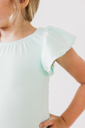 Pastel Green S/S Flutter Sleeve Leotard-Mila & Rose ®