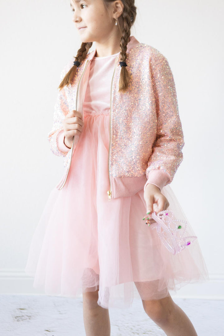 Peach Sequin Jacket-Mila & Rose ®