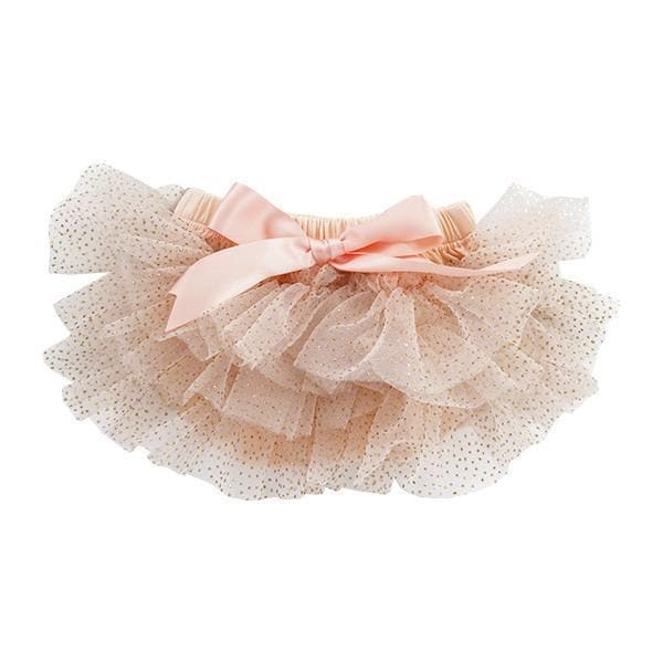 Peach and Gold Glitter Tutu Bloomer - Mila & Rose