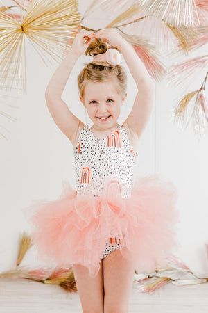 Peach Rainbow Tank Tutu Leotard-Mila & Rose ®