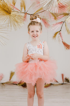 Peach Rainbow Tank Tutu Leotard-Mila & Rose ®