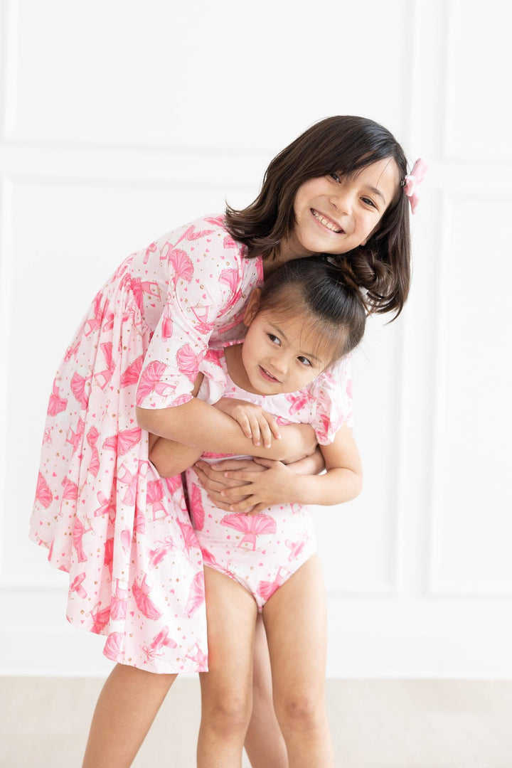 Pirouette 3/4 Sleeve Pocket Twirl Dress-Mila & Rose ®