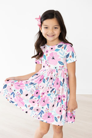 Pretty in Purple S/S Pocket Twirl Dress-Mila & Rose ®