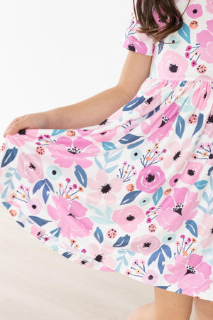 Pretty in Purple S/S Pocket Twirl Dress-Mila & Rose ®