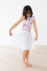 (S) Pretty in Purple S/S Ruffle Tee-Mila & Rose ®