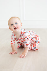 Puppy Love 3/4 Sleeve Twirl Bodysuit-Mila & Rose ®