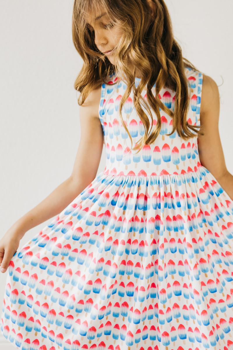 Red, White & Cute Tank Twirl Dress-Mila & Rose ®