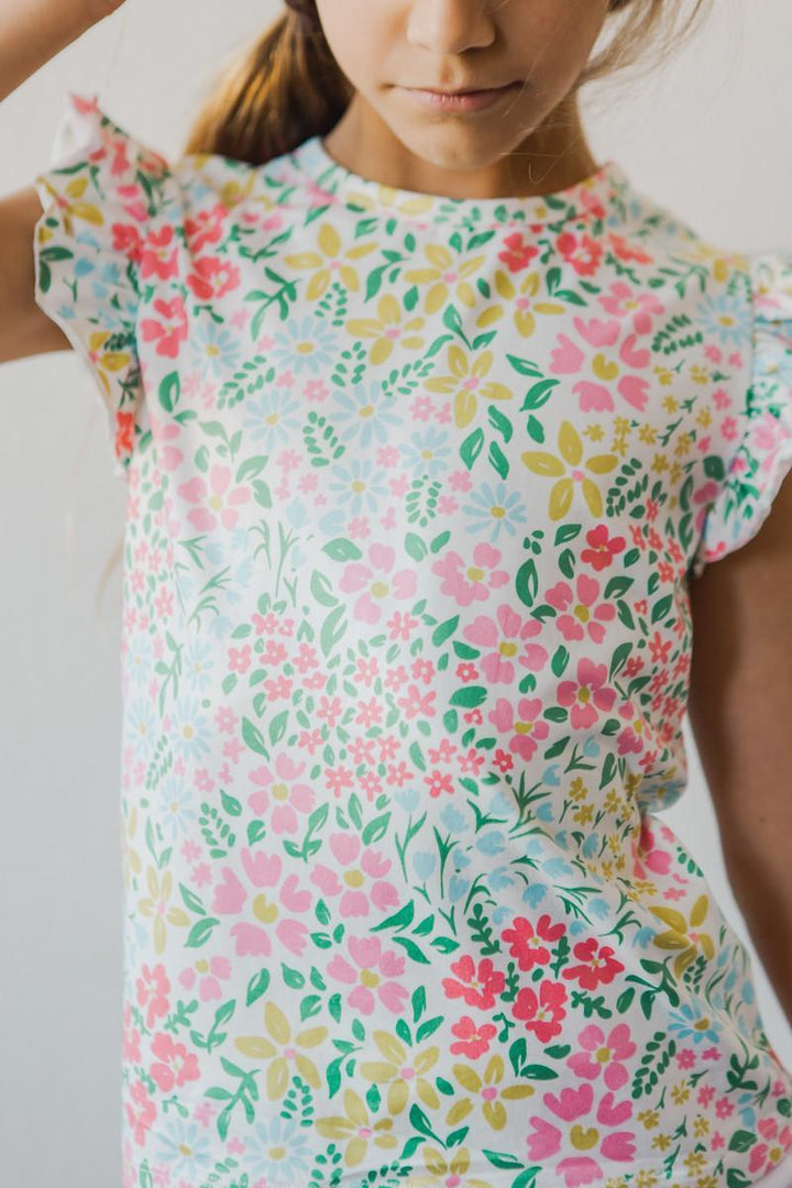 (S) Daffodils S/S Ruffle Tee-Mila & Rose ®