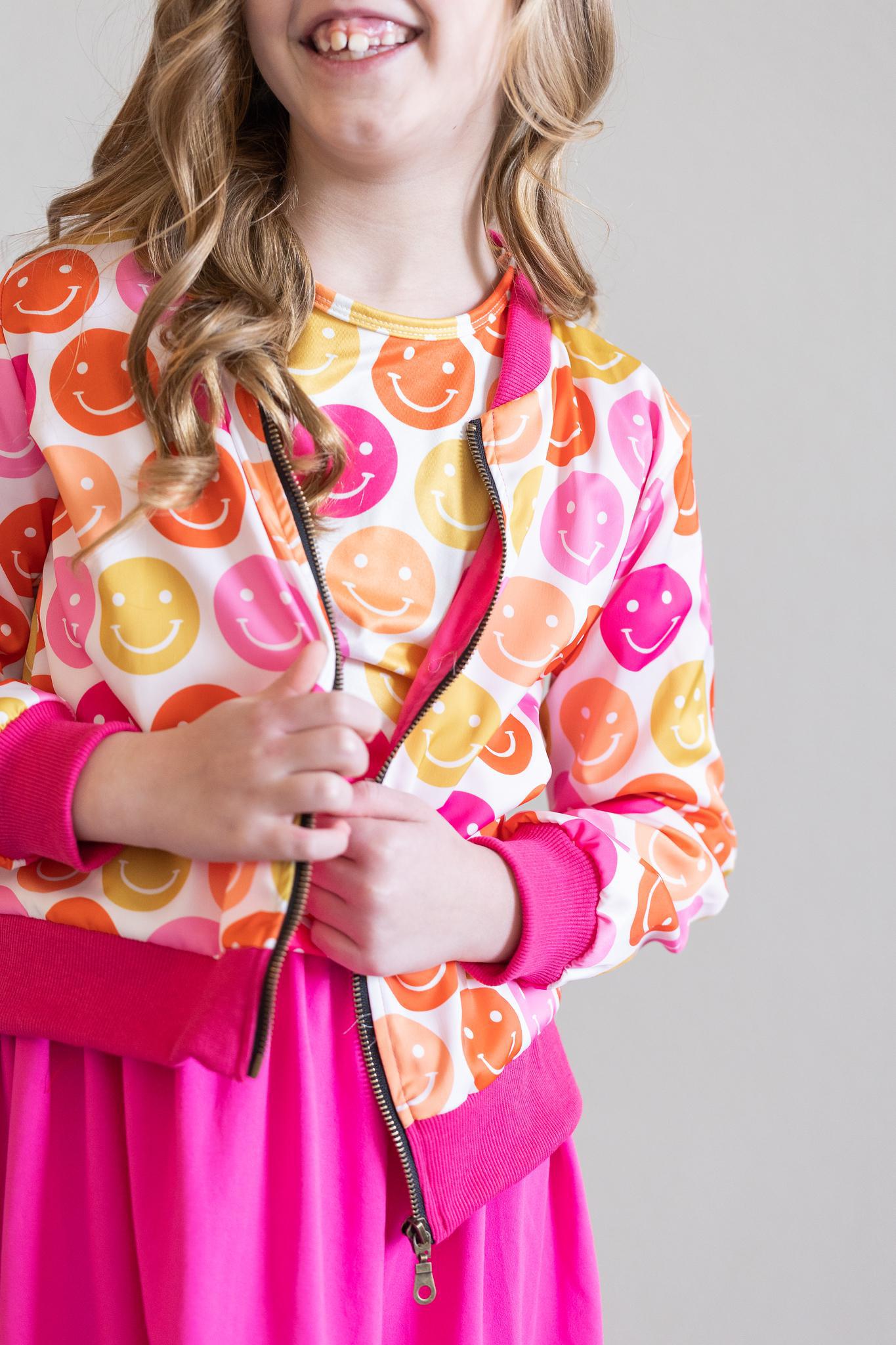 SALE Don't Worry, Be Hippy Satin Jacket-Mila & Rose ®