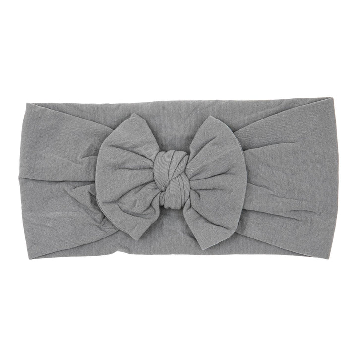 SALE Gray Nylon Bow Headwrap-Mila & Rose ®