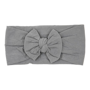 SALE Gray Nylon Bow Headwrap-Mila & Rose ®